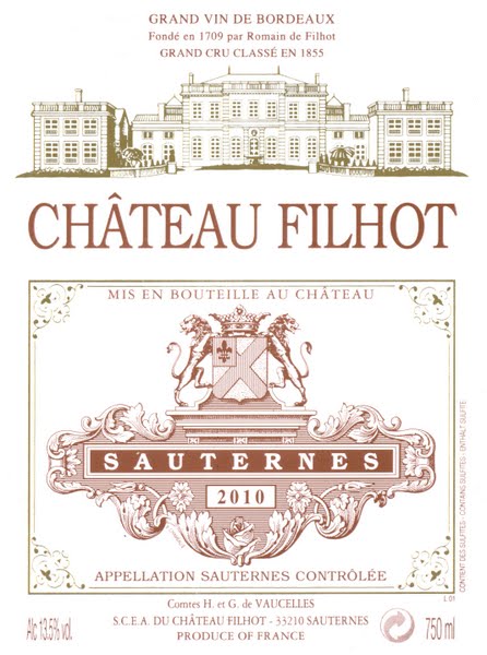 Château Filhot, 2ème Cru Calssé Sauternes, Bordeaux 2015 (37.5cl)