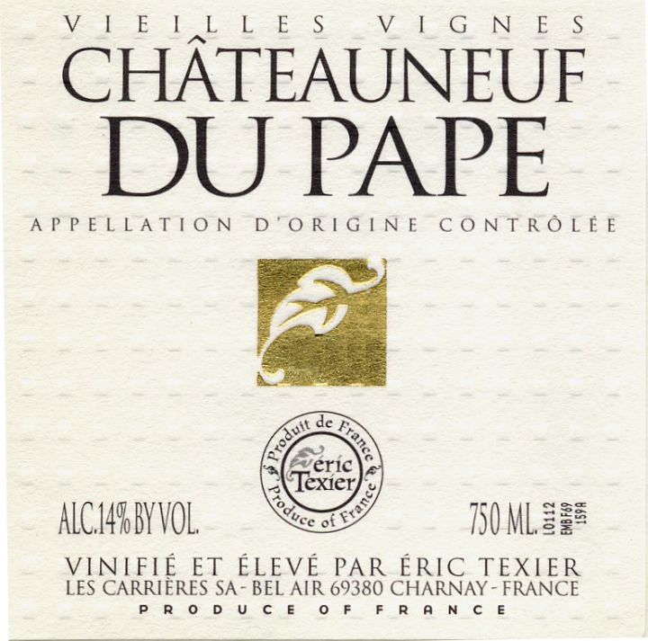 Châteauneuf-du-Pape Rouge, Eric Texier 2021