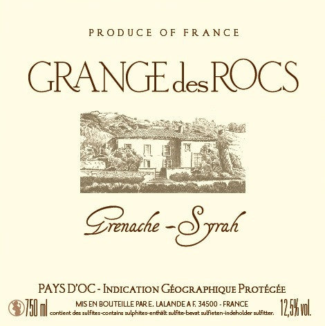 Syrah-Grenache  Grange des Rocs, Languedoc 2021