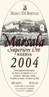 Marsala Superiore Riserva, Marco de Bartoli, Western Sicily 2004 (50cl)